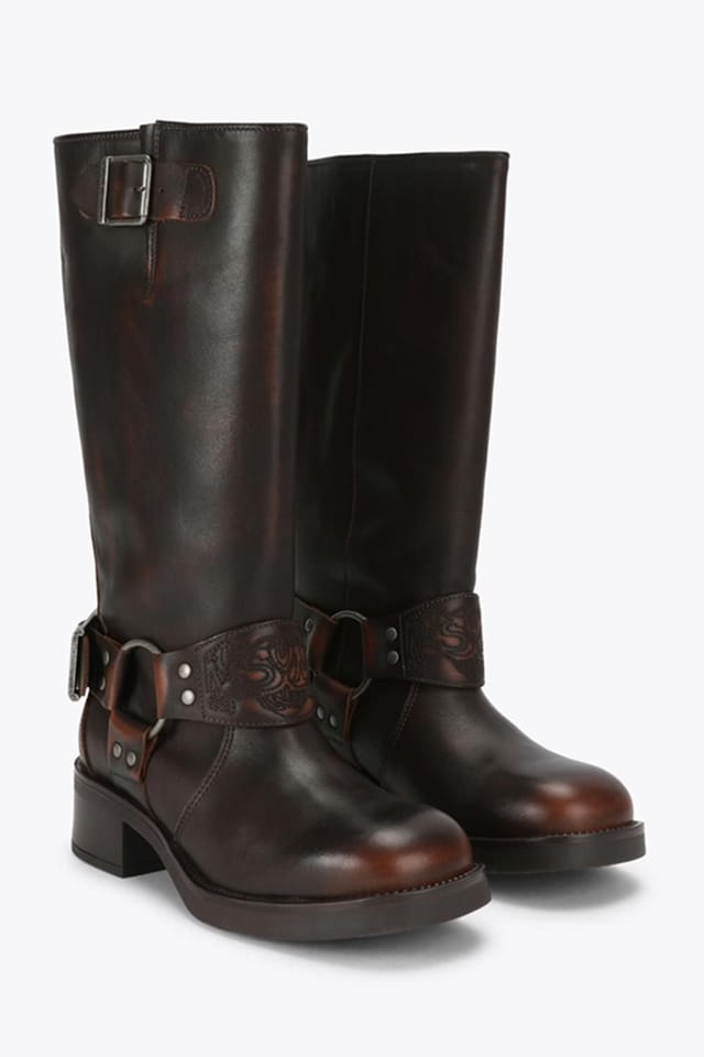 Steve Madden STEVE MADDEN Women's 'Bonetta 003' Leather Boots in Dark Brown - 2
