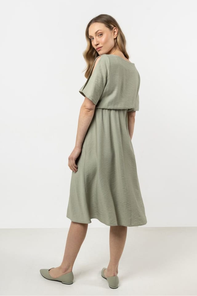 Love Lace Love Lace Women's Classic Loose Daydress with Elastic Waist in Green - 2