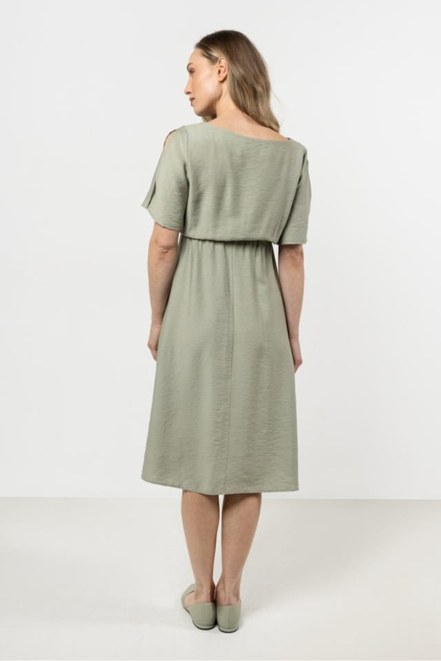 Love Lace Love Lace Women's Classic Loose Daydress with Elastic Waist in Green - 3