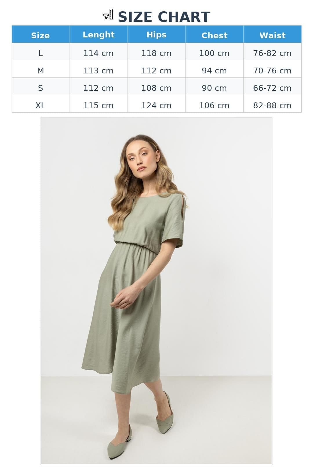 Love Lace Love Lace Women's Classic Loose Daydress with Elastic Waist in Green - 4