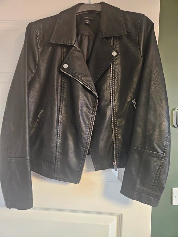 New Look Leather biker racer jacket