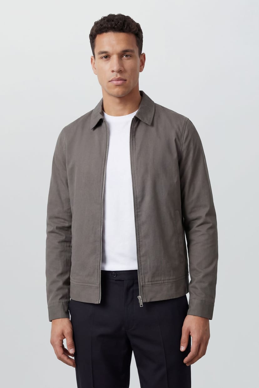 Burton Burton Men's Charcoal Cotton Harrington Jacket - 1