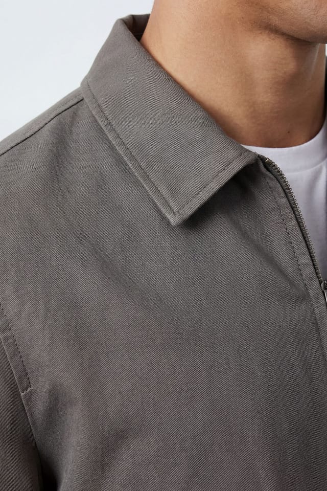 Burton Burton Men's Charcoal Cotton Harrington Jacket - 2