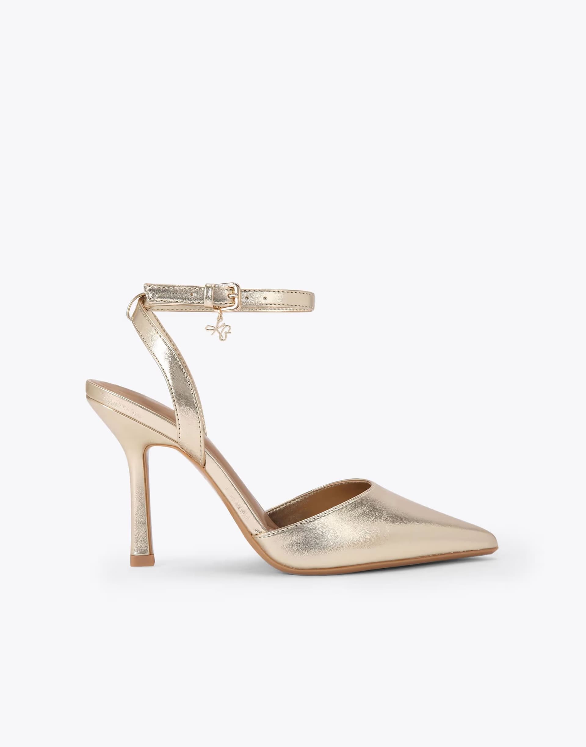 ASOS KG Kurt Geiger Sugar heeled sandals in gold