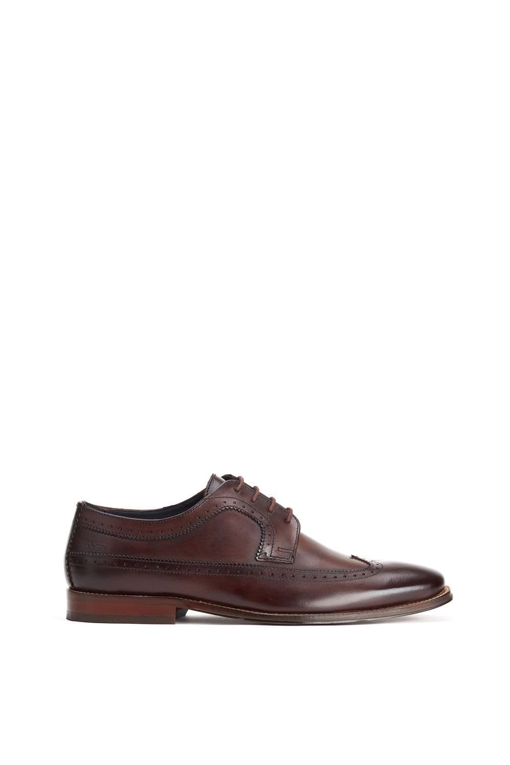 Base London Base London Men's Havisham Plain Toe Derby Shoe in Brown - 4