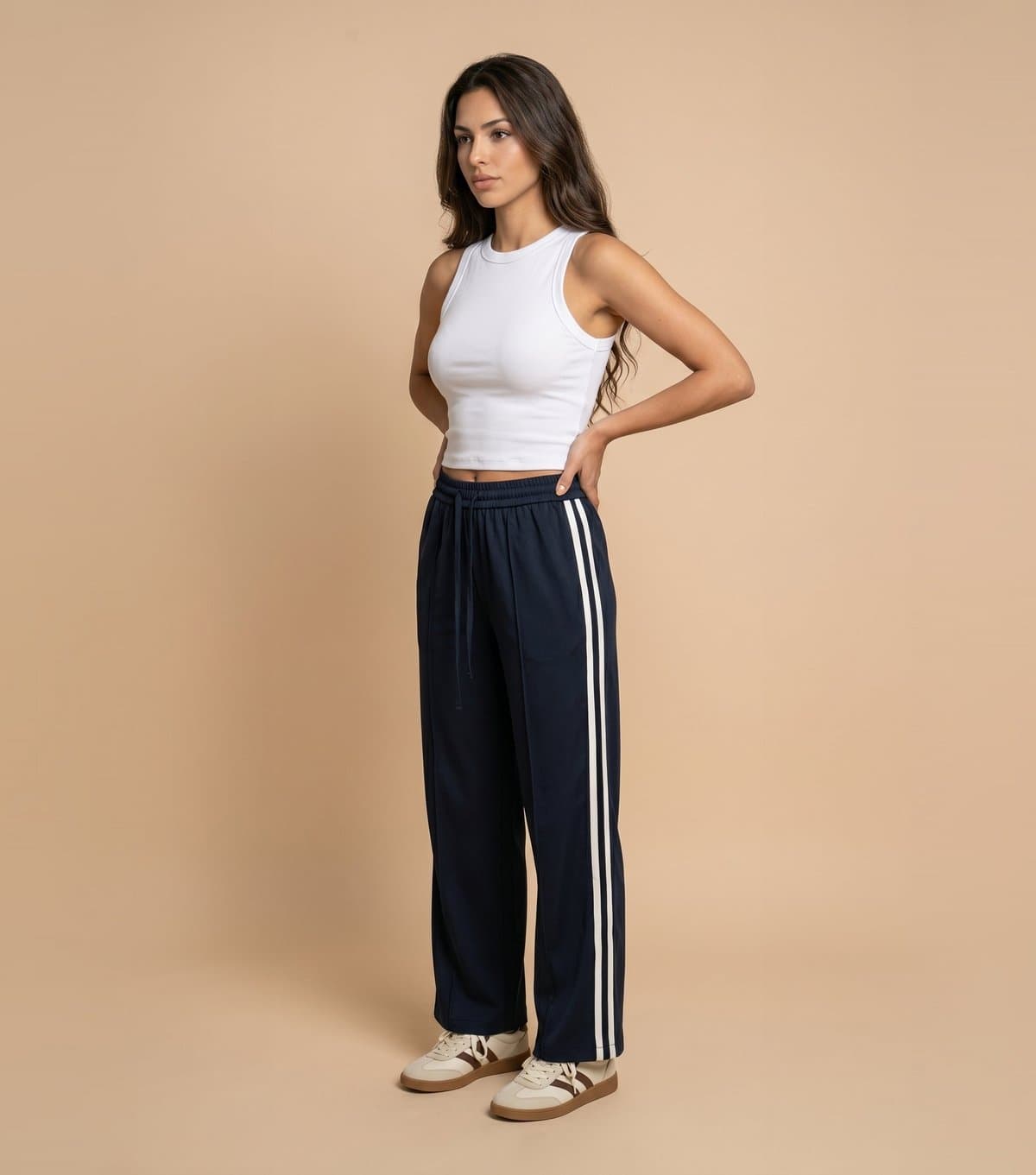 Urban Bliss Women's Blue Side Stripe Straight Joggers Urban Bliss New Look