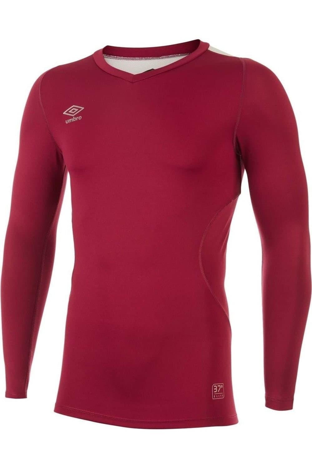 Umbro Umbro Men's Elite V Neck Base Layer Top in Burgundy