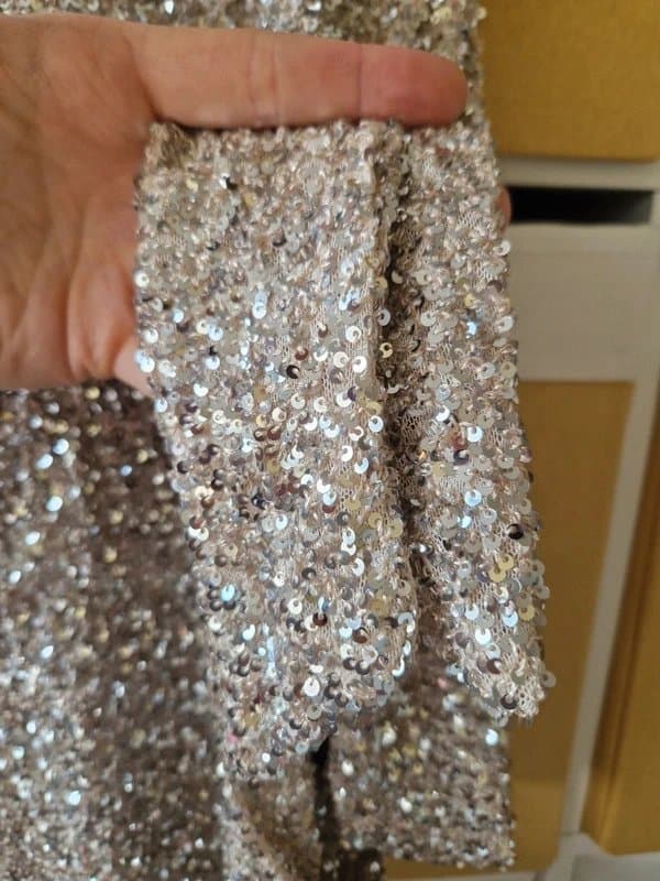 Never Fully Dressed Never fully dressed women's Silver Sequin Mini Jaspre size 10
