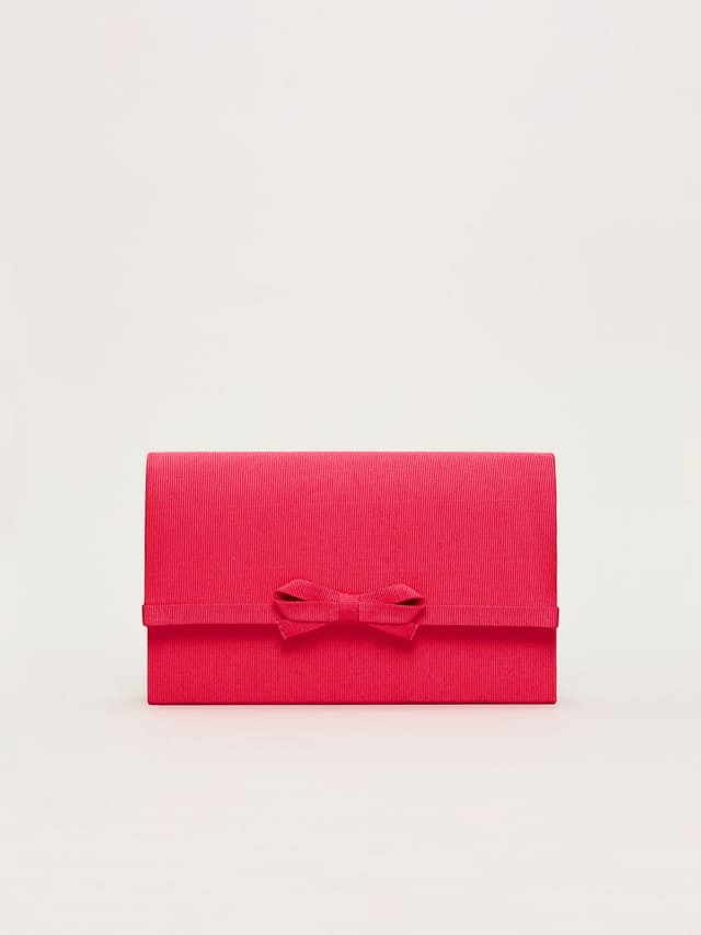 Phase Eight Phase Eight Women's Bow Detail Chain Clutch Bag in Fuchsia - 2