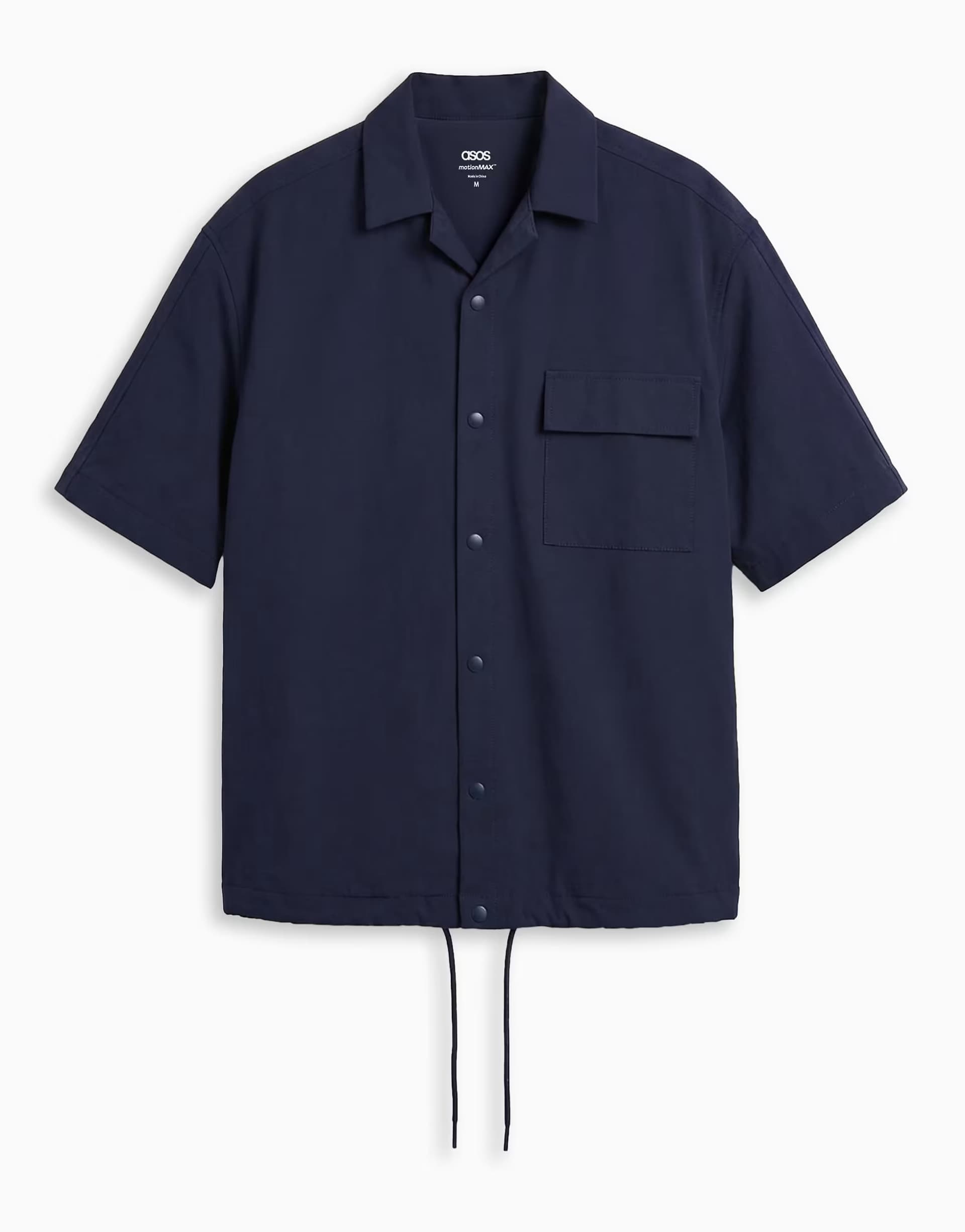 ASOS ASOS Oversized Stretch Shirt in Navy