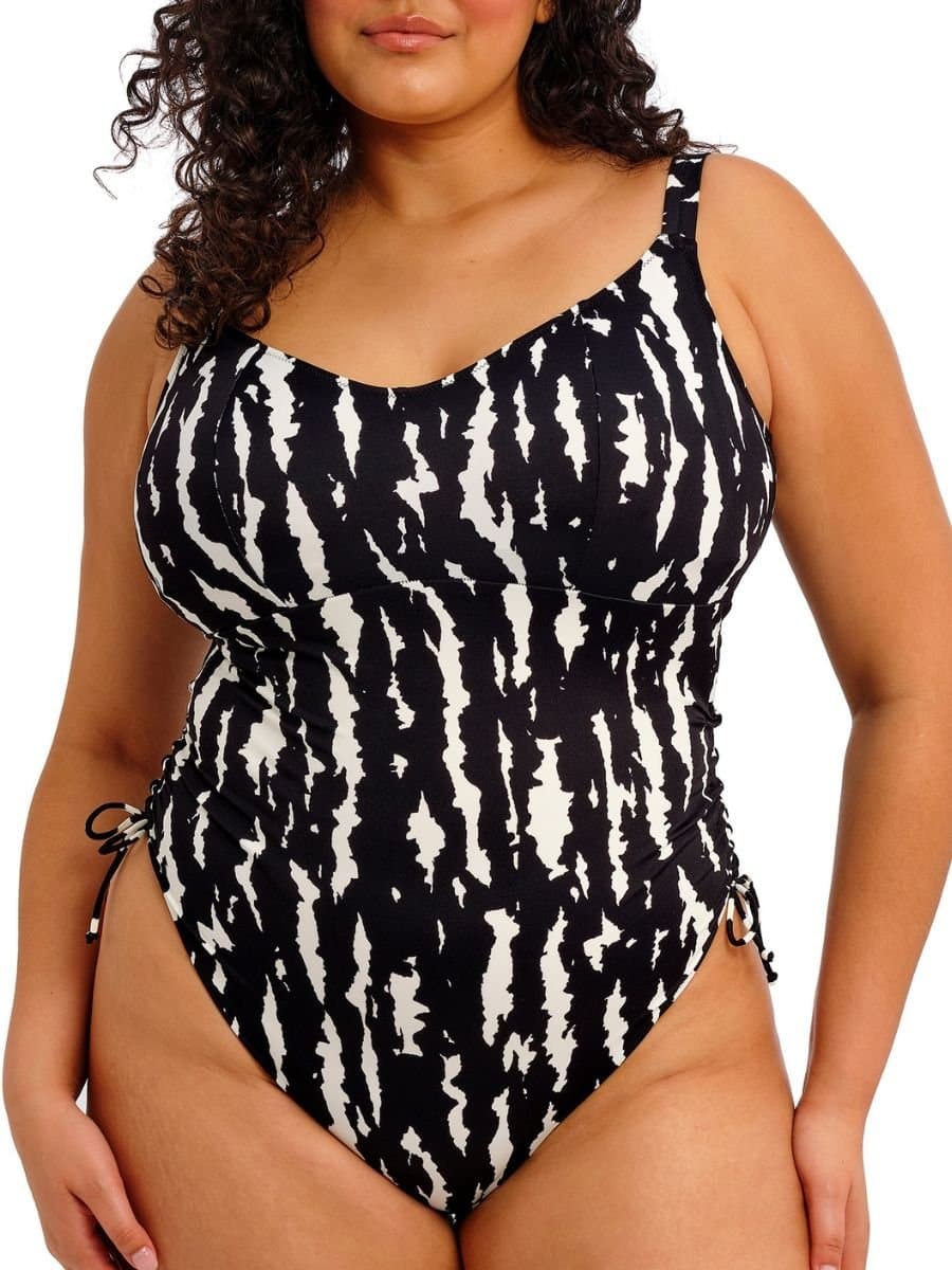 Elomi Elomi Black Zebra Print Non Wired Swimsuit