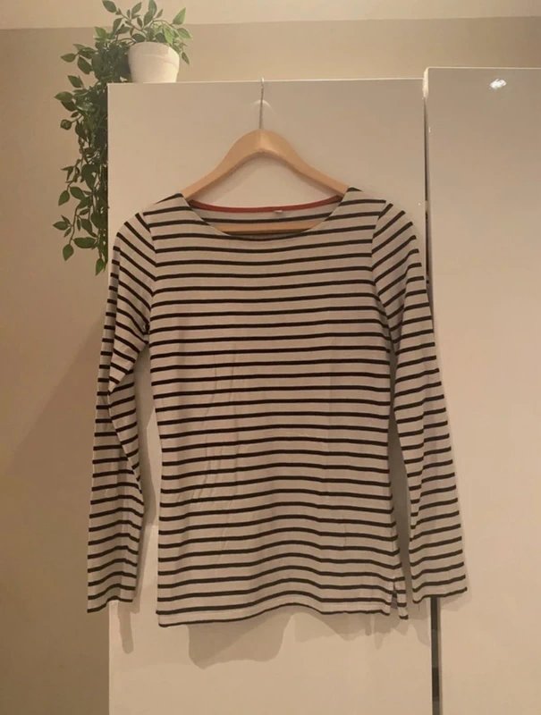 Boden Soft Striped Boden Long Sleeve Top – Size 8 - 1