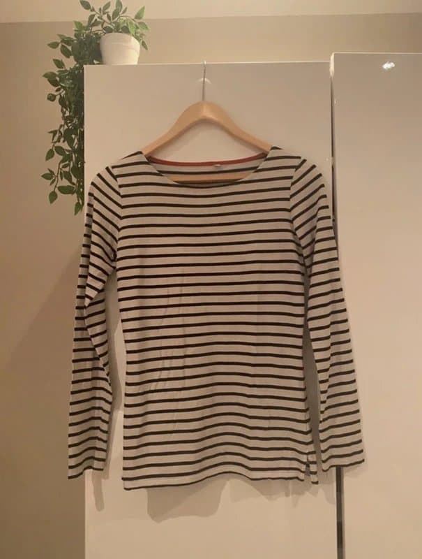 Boden Soft Striped Boden Long Sleeve Top – Size 8
