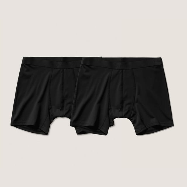 Panos Emporio Panos Emporio Men's Two pack of lyocell boxer in black & elastic waist - 3