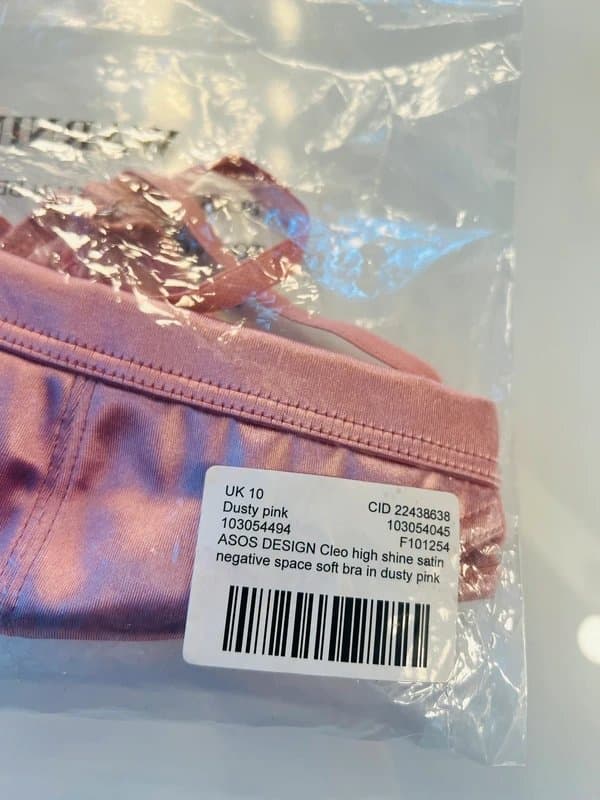 ASOS Design Asos Design satin soft bra in dusty pink 🌸 size 10