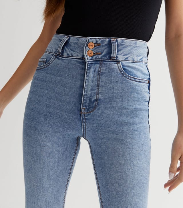 New Look Women's Pale Blue Lift & Shape High Waist Yazmin Skinny Jeans New Look - 2