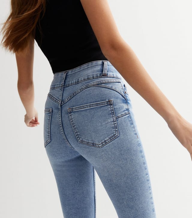 New Look Women's Pale Blue Lift & Shape High Waist Yazmin Skinny Jeans New Look - 3