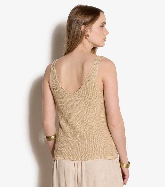Apricot Women's Dark Yellow Sparkle Knit Cami Top Apricot New Look - 2