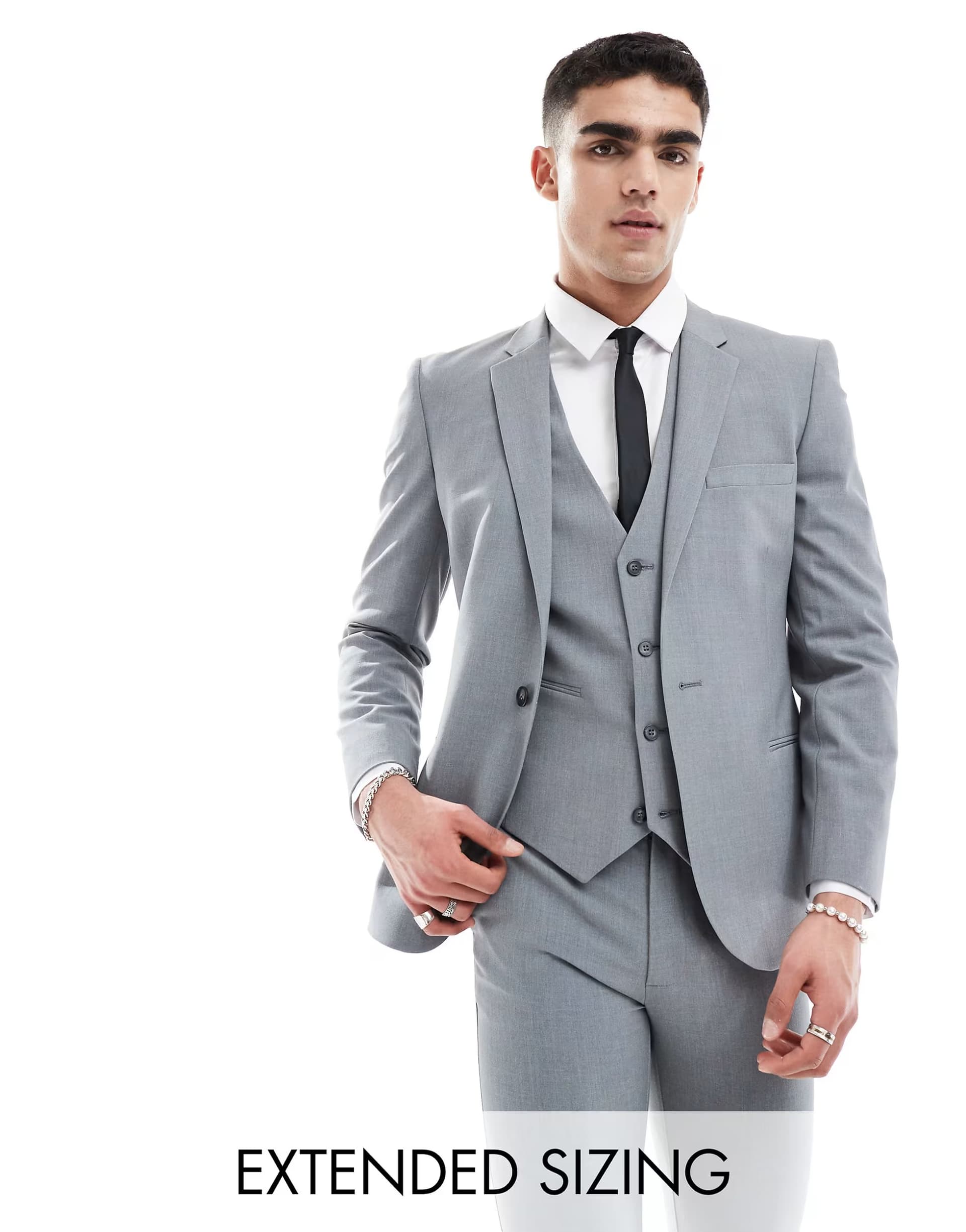 ASOS ASOS DESIGN super skinny smart jacket in grey