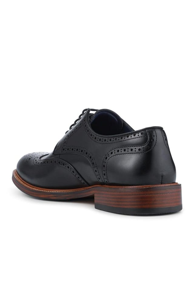 Jones Bootmaker Jones Bootmaker Men's Maisen Smart Leather Lace Up Shoes in Black - 3