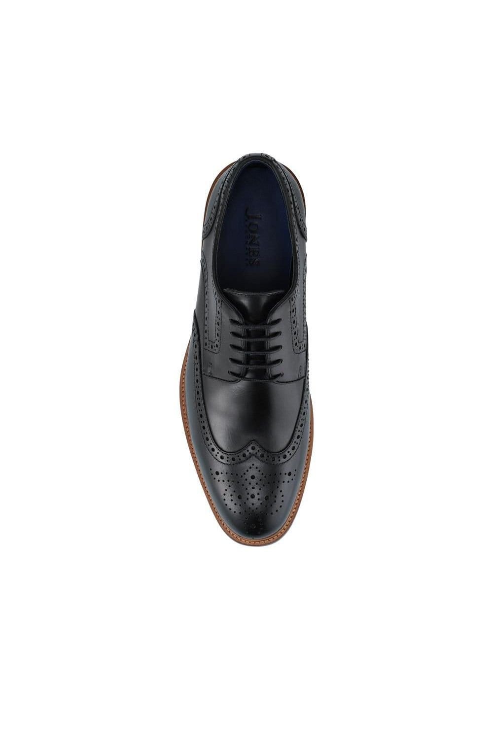 Jones Bootmaker Jones Bootmaker Men's Maisen Smart Leather Lace Up Shoes in Black - 4