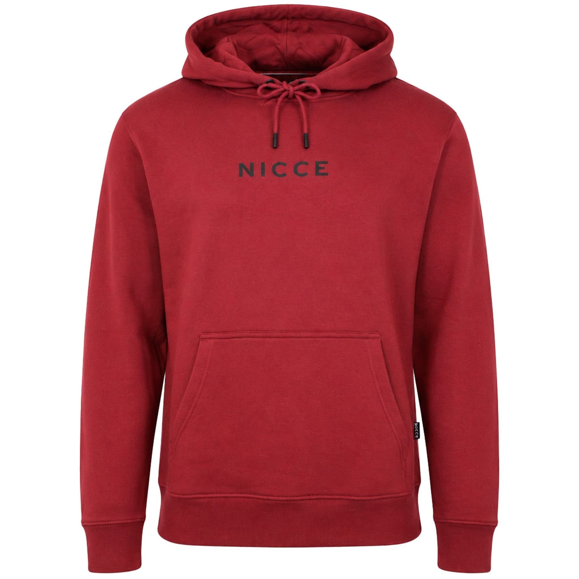 Nicce Nicce Men's Centre Logo Dark Red Hoodie