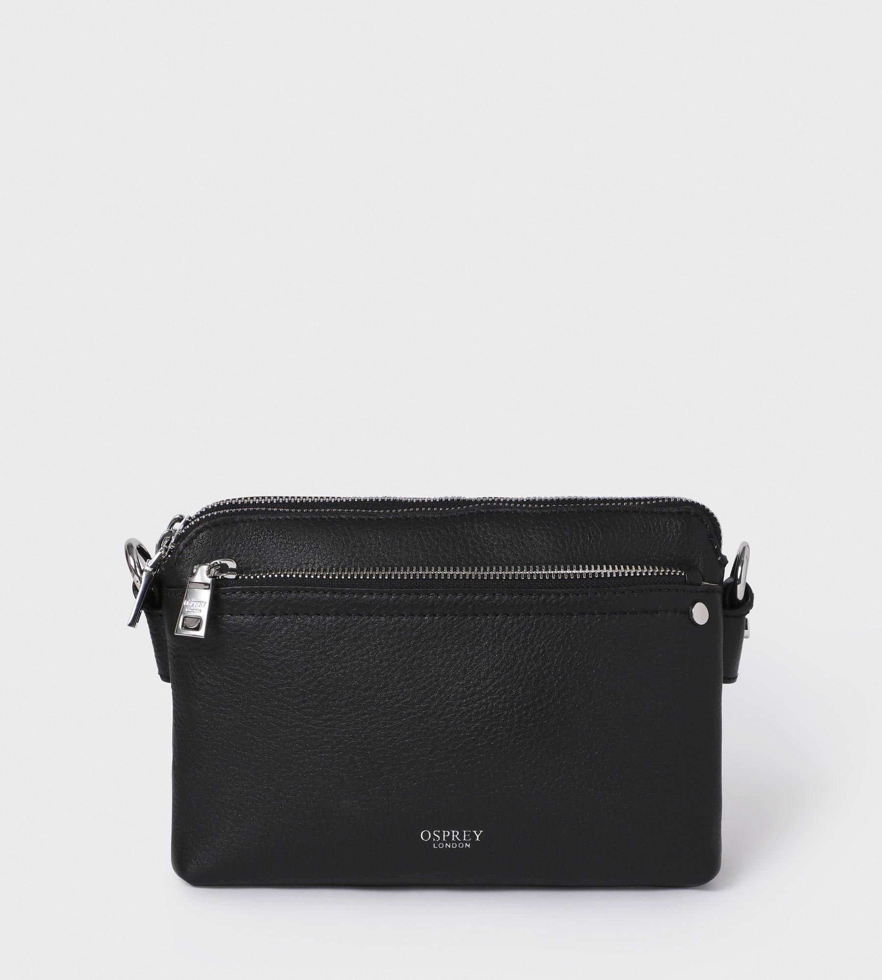 OSPREY LONDON OSPREY LONDON Women's The Stella Leather Crossbody Bag in Black - 2