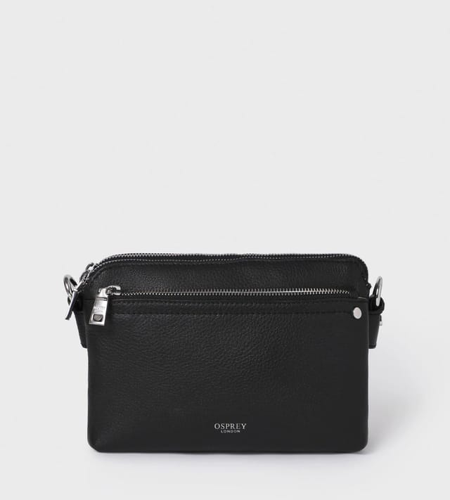 OSPREY LONDON OSPREY LONDON Women's The Stella Leather Crossbody Bag in Black - 2
