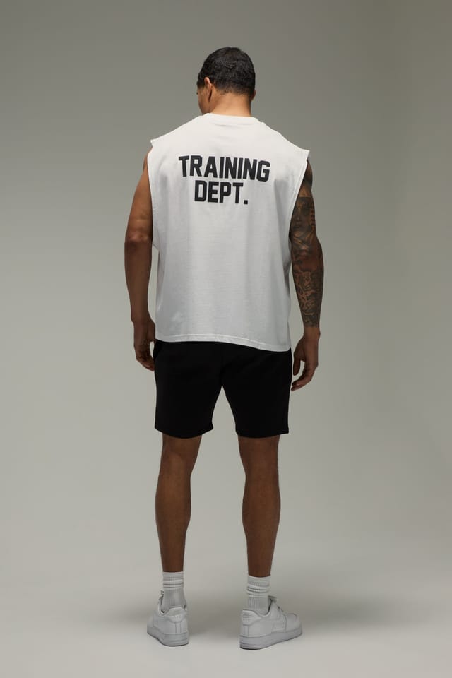 Training Dept. Training Dept. Men's Training Dept Drop Arm Hole Tank in White - 2