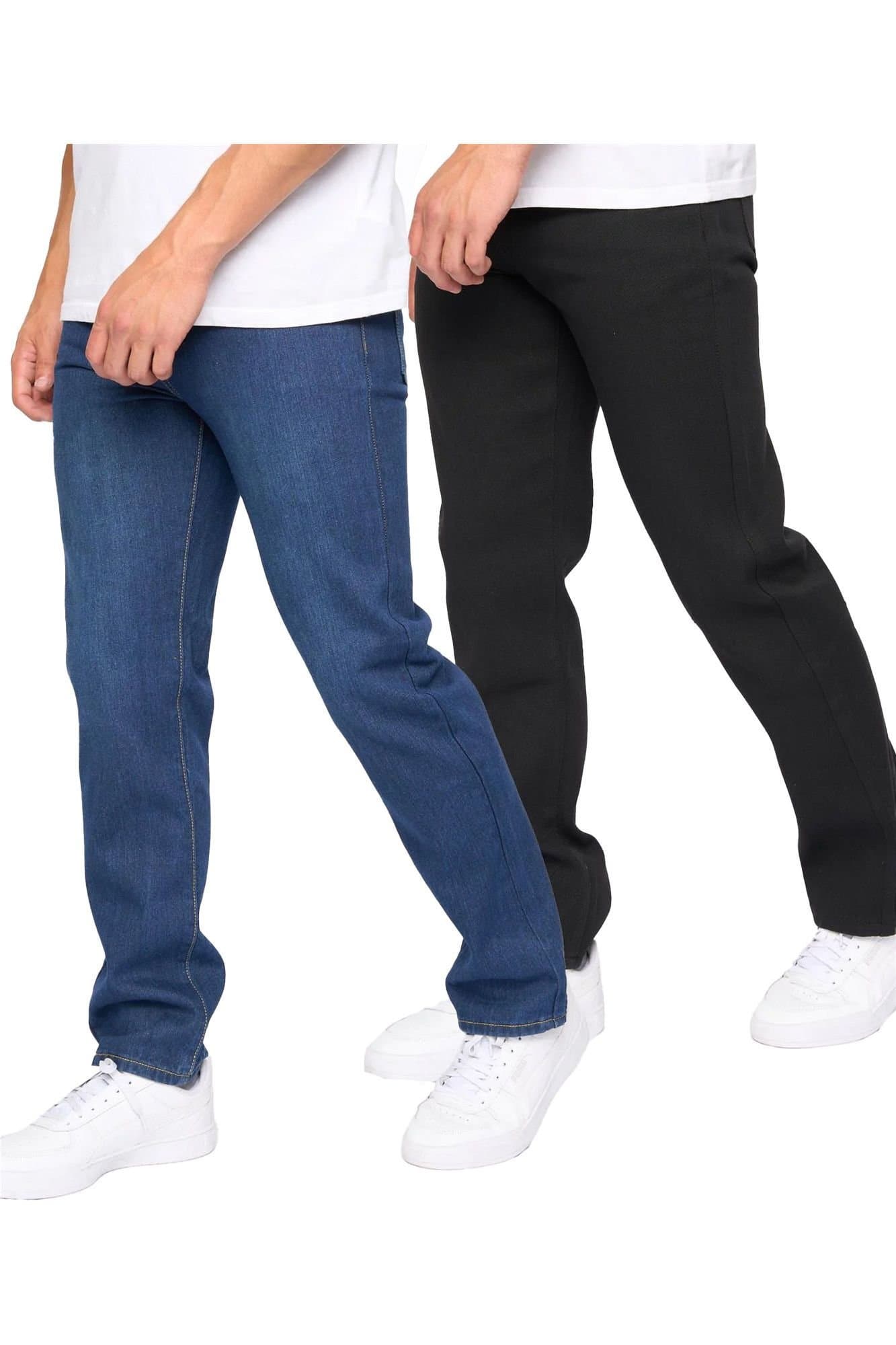 Smith & Jones Smith & Jones Men's Sazzi Straight Jeans Pack of 2 in True Black