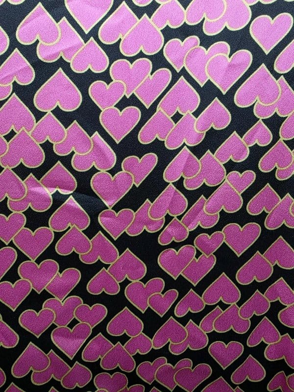 New Look Pink and Black Heart Print Mini Dress Size 8 UK