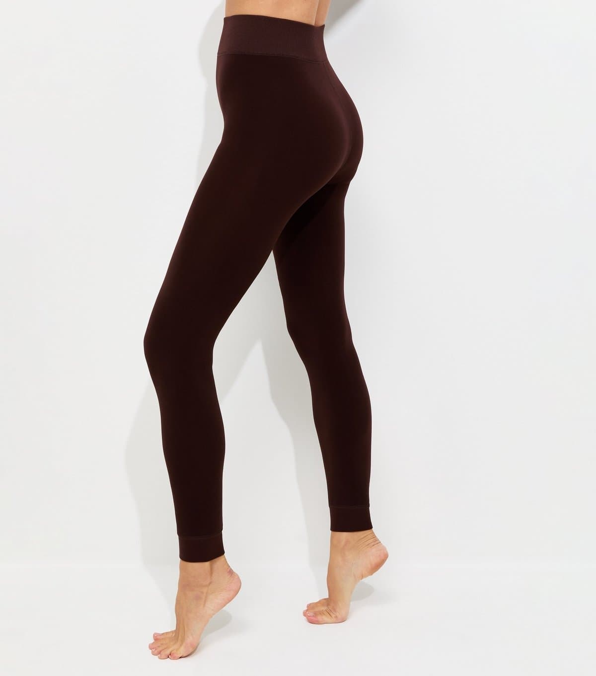 New Look Women's Dark Brown Fleece Lined Leggings New Look