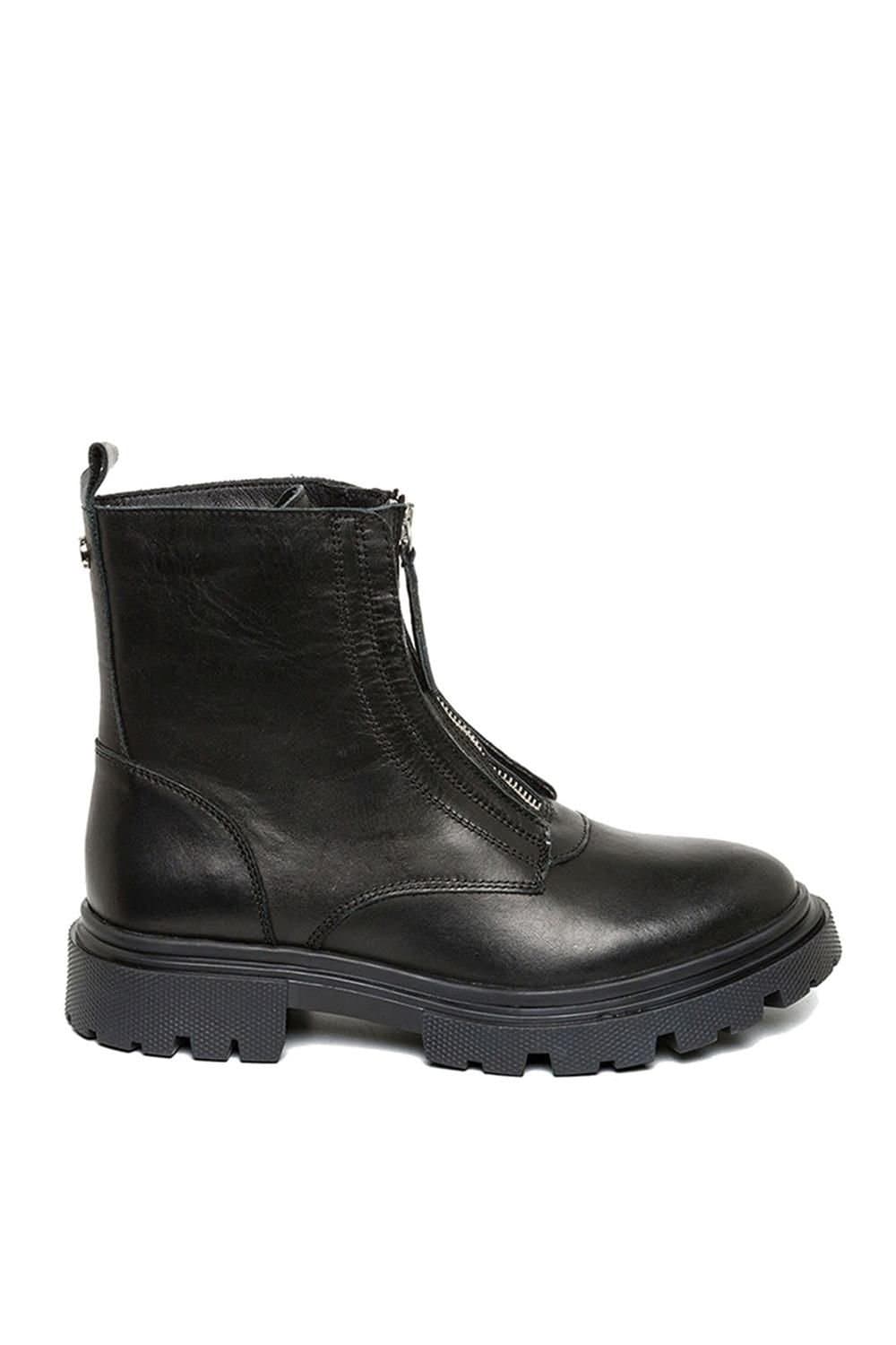 Steve Madden STEVE MADDEN Women's 'Rilana Ankle Boot Black' Leather Boots in Black