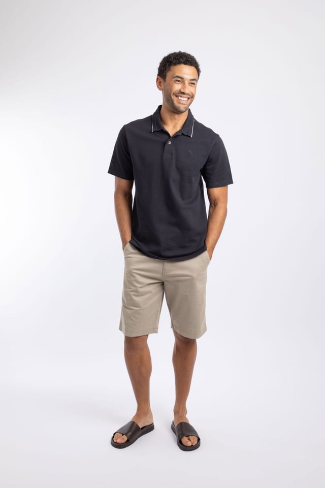 Weird Fish Weird Fish Men's Powell Textured Polo Shirt in Midnight - 3