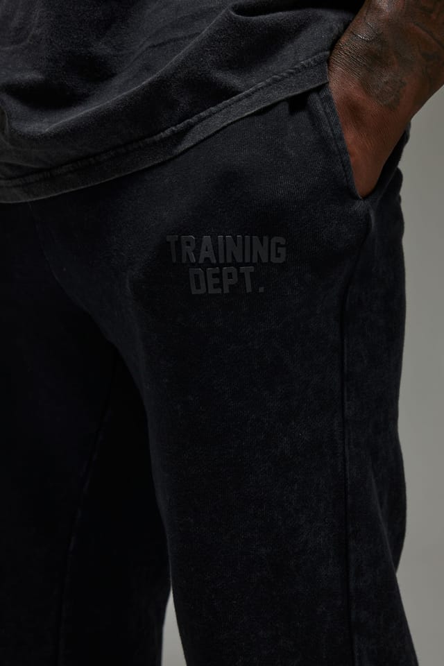 Training Dept. Training Dept. Men's Training Dept Straight Leg Washed Jogger in Black - 3
