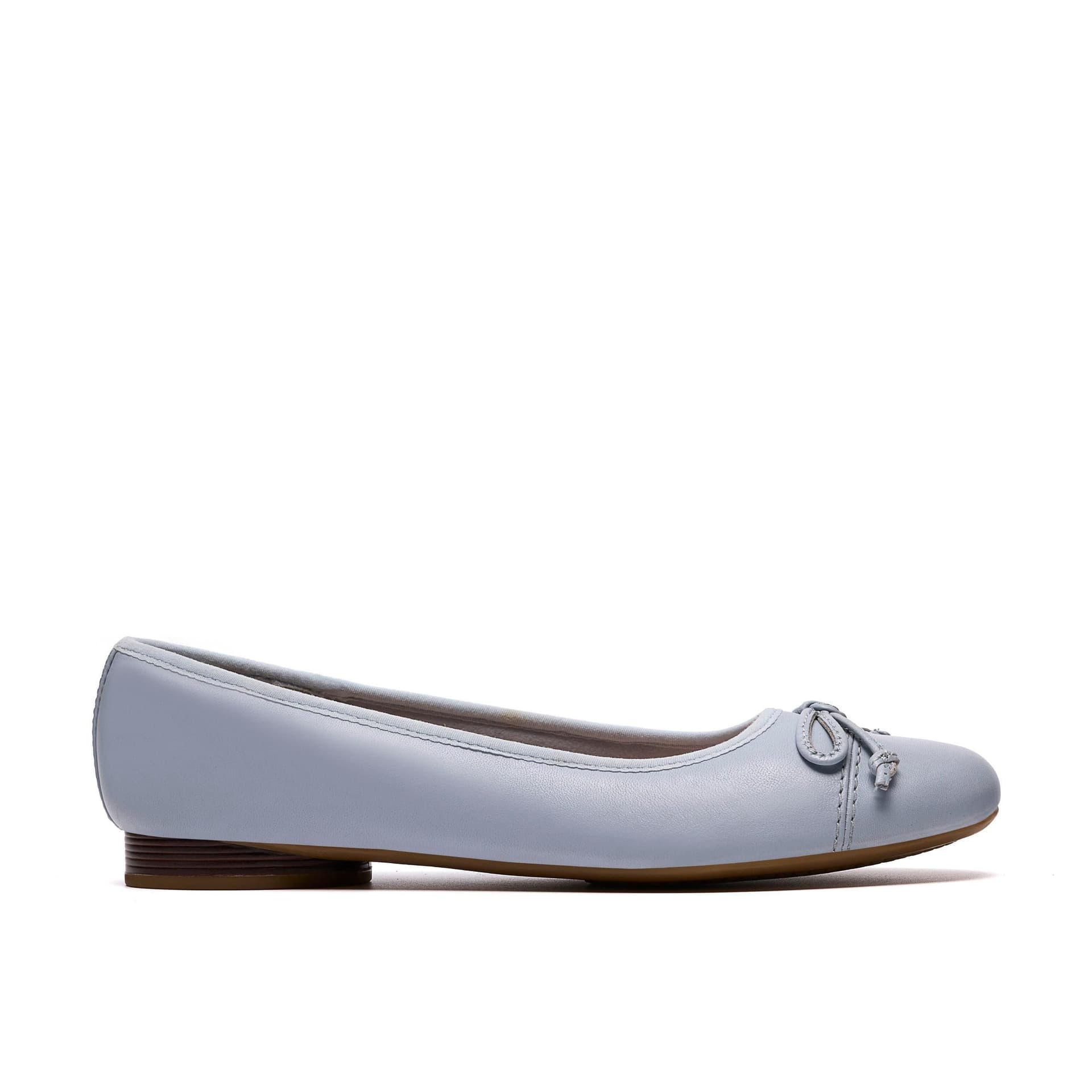 Clarks Clarks Women's Loreleigh Rae Light Blue Leather Slip Ons, Ballet Pumps