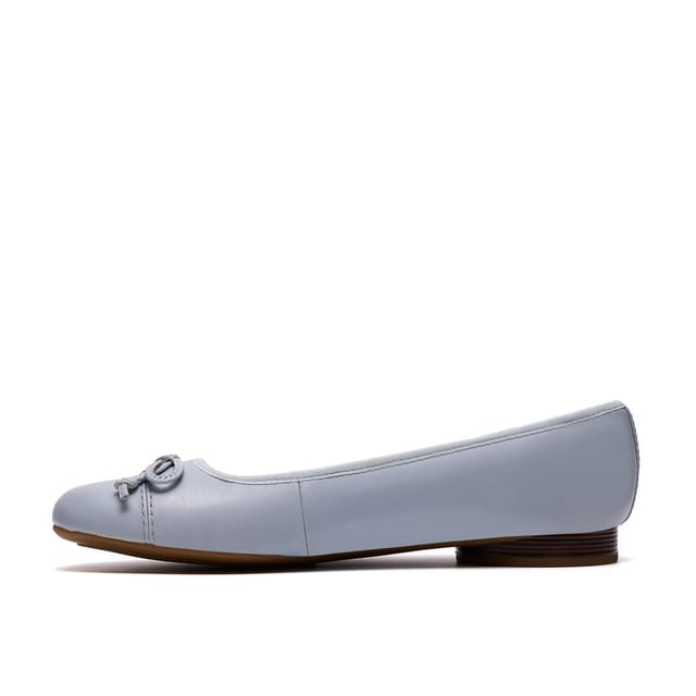 Clarks Clarks Women's Loreleigh Rae Light Blue Leather Slip Ons, Ballet Pumps - 2