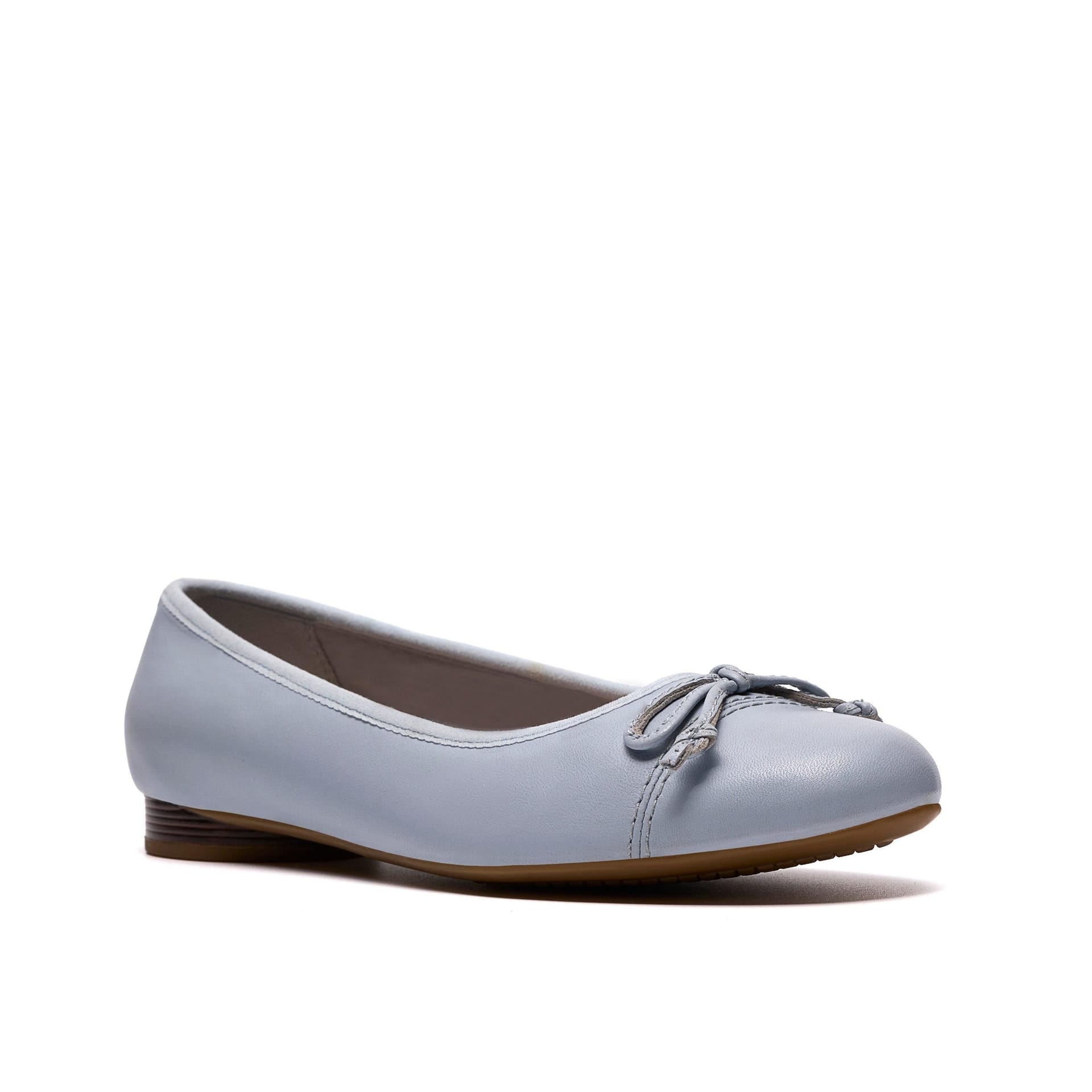 Clarks Clarks Women's Loreleigh Rae Light Blue Leather Slip Ons, Ballet Pumps - 4