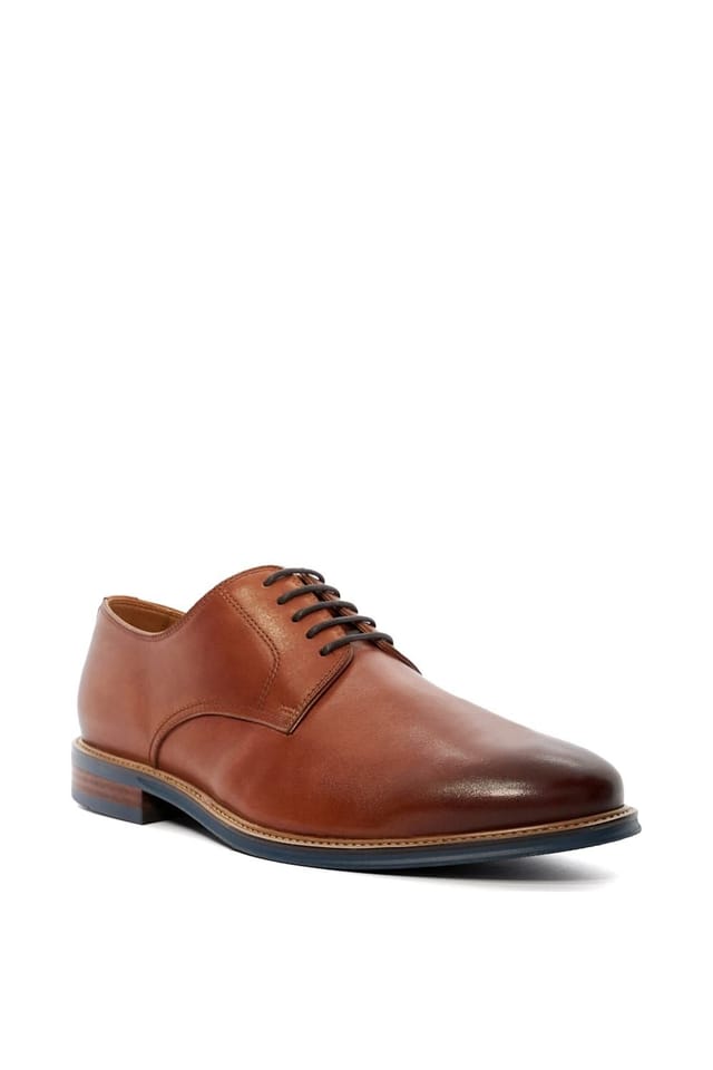 Dune London Dune London Men's Wide Fit 'Stanleyy' Leather Lace Up Shoes in Brown - 2