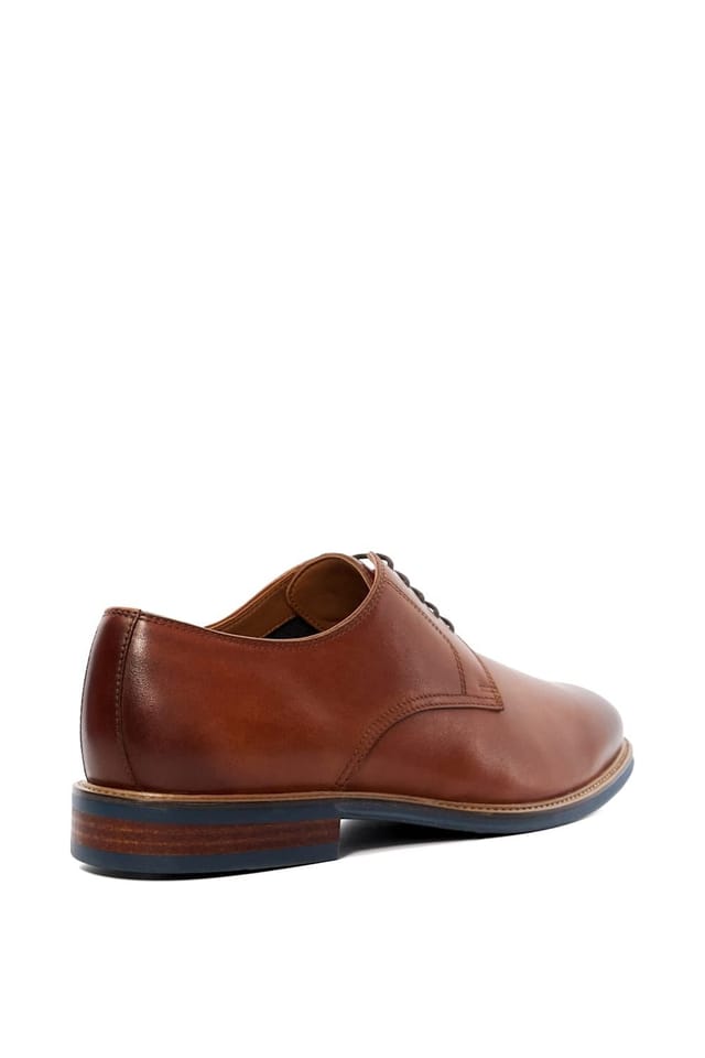 Dune London Dune London Men's Wide Fit 'Stanleyy' Leather Lace Up Shoes in Brown - 3