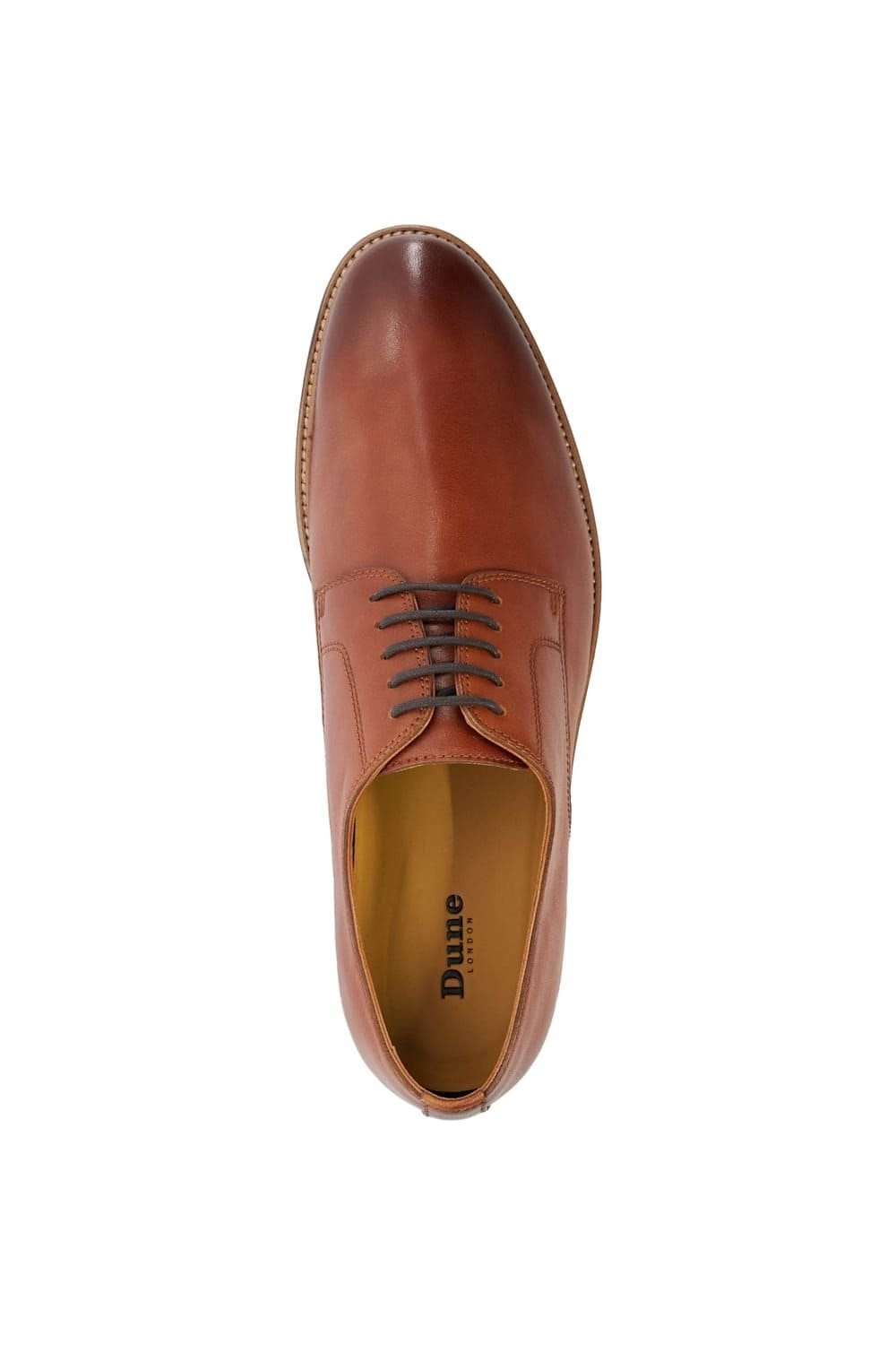 Dune London Dune London Men's Wide Fit 'Stanleyy' Leather Lace Up Shoes in Brown - 4