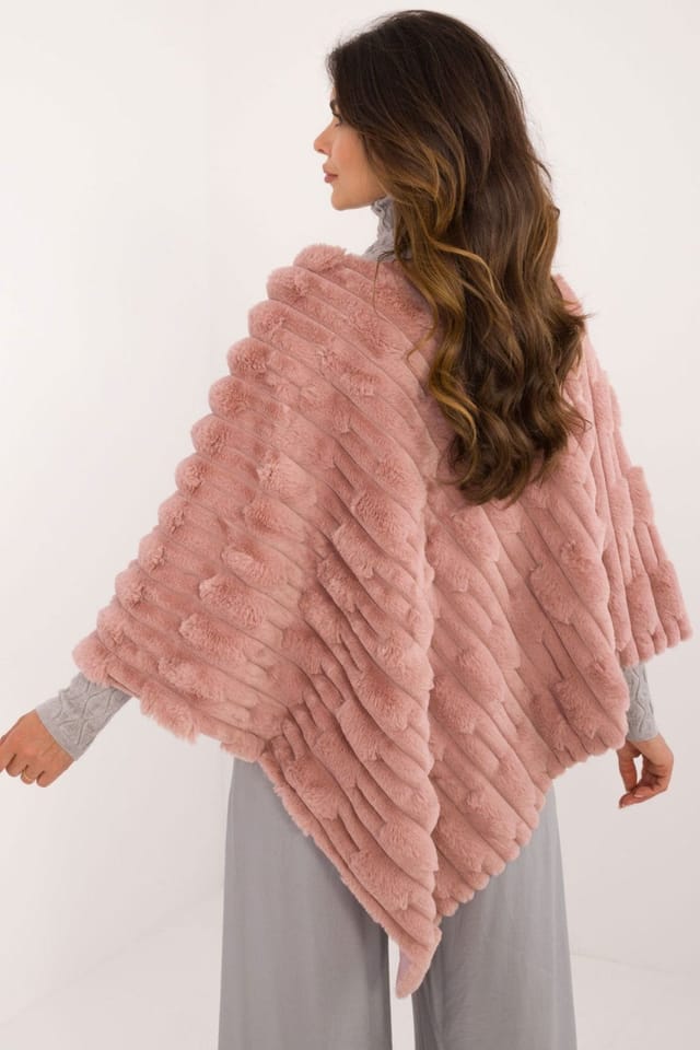 Love Lace Love Lace Women's Casual Lined Polyester Textured Poncho in Pink - 3