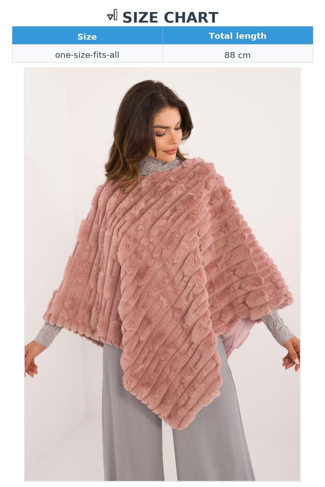 Love Lace Love Lace Women's Casual Lined Polyester Textured Poncho in Pink - 4