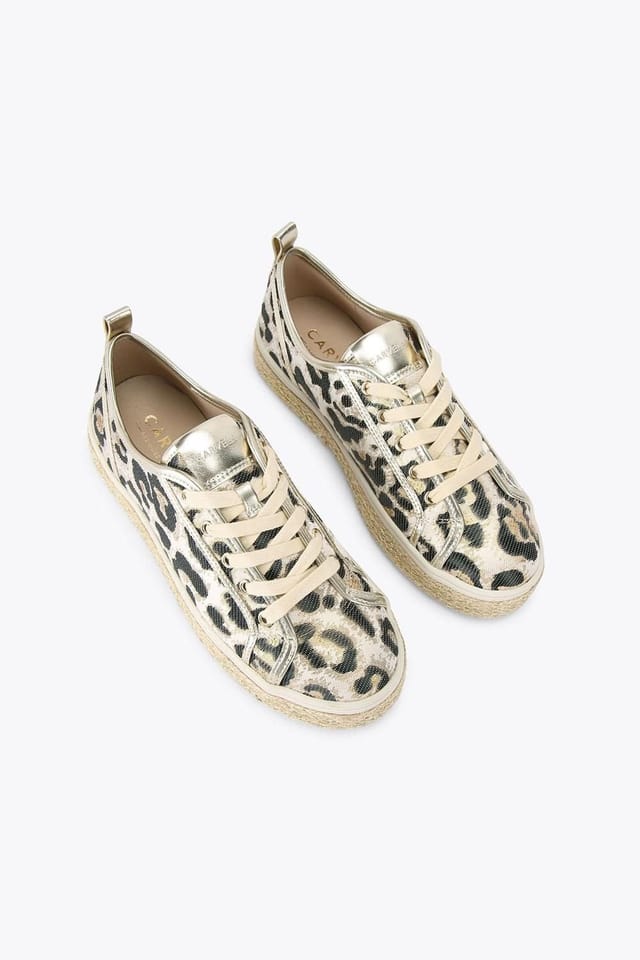 Carvela Carvela Women's 'Sorano Sneaker' Fabric Trainers in Gold - 2