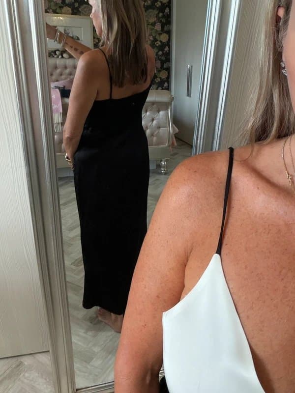 Never Fully Dressed Never Fully Dressed silky long dress with adjustable straps size 12 petite new