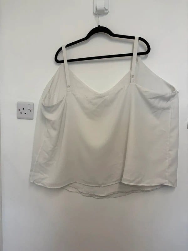 ASOS White Satin Cami Top – Size UK 26