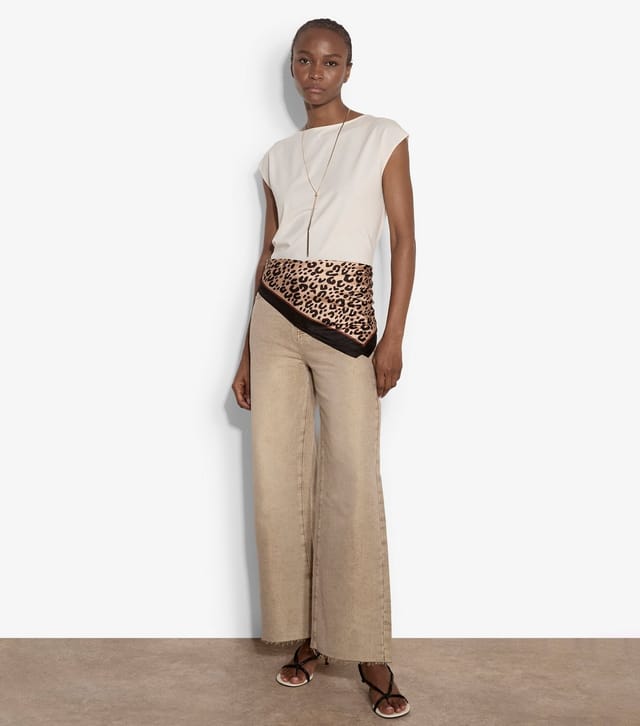 Apricot Women's Cream Slash Neck T-Shirt Apricot New Look - 2