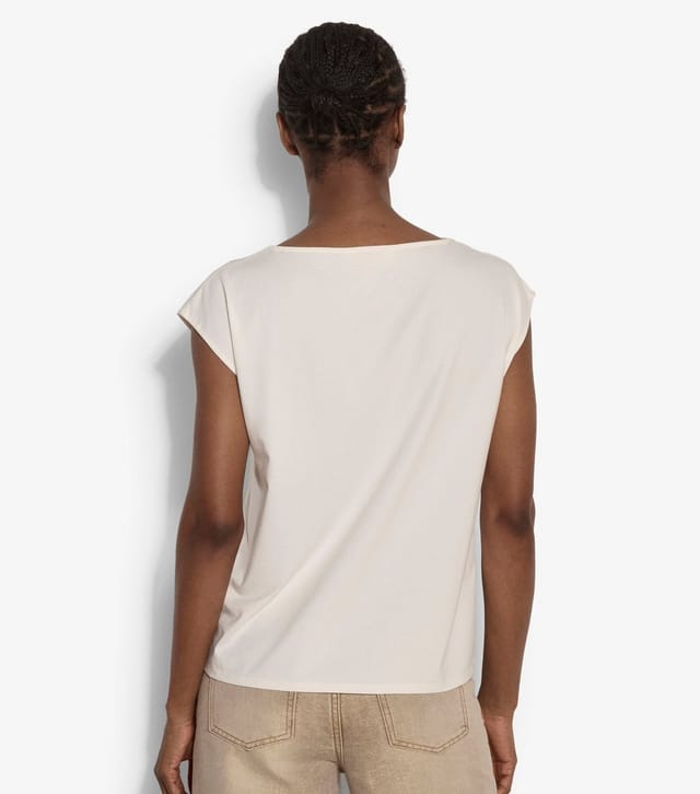 Apricot Women's Cream Slash Neck T-Shirt Apricot New Look - 3
