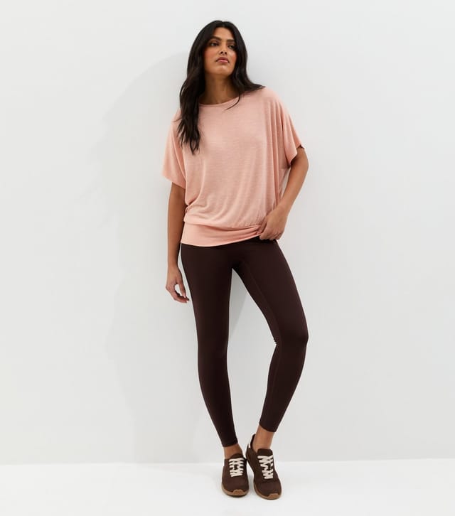 New Look Women's Pink Soft Touch Slub Batwing T-Shirt New Look - 3