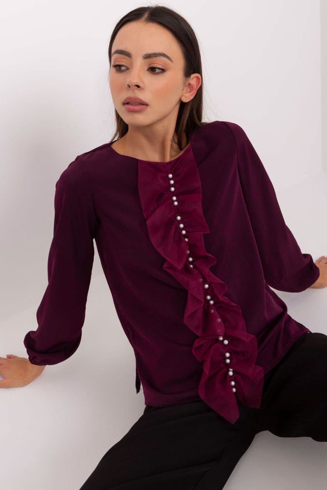 Love Lace Love Lace Violet Polyester/Viscose/Elastane Blouse